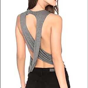 Joah Brown - Half Moon Crop Top - Pearl Grey / OS